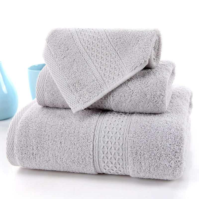 Long-staple Cotton Three-piece Set Towels Square Scarf