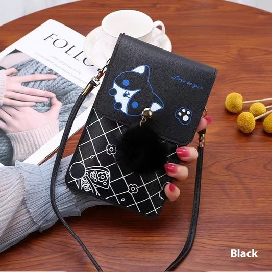 Contrast Vertical Touch Screen Phone Bag Women's Crossbody AMI Cart