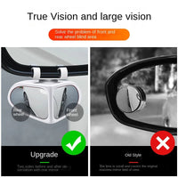 Car Reversing Small Round Mirror Front And Rear Wheel Wide-Angle.