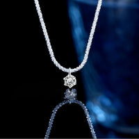 S925 Sterling Silver Colorful Moissanite Sparkling Necklace For Women