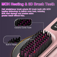 S7 Portable Cordless Hair Straightening Brush With LED Display