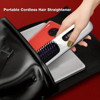S7 Portable Cordless Hair Straightening Brush With LED Display