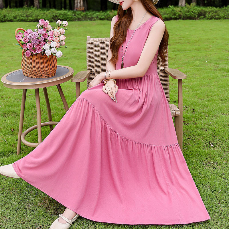 Summer Cotton Silk Dress Outer Wear
