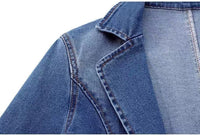 Denim Jacket Women's Slim Fit Suit Collar Outerwear