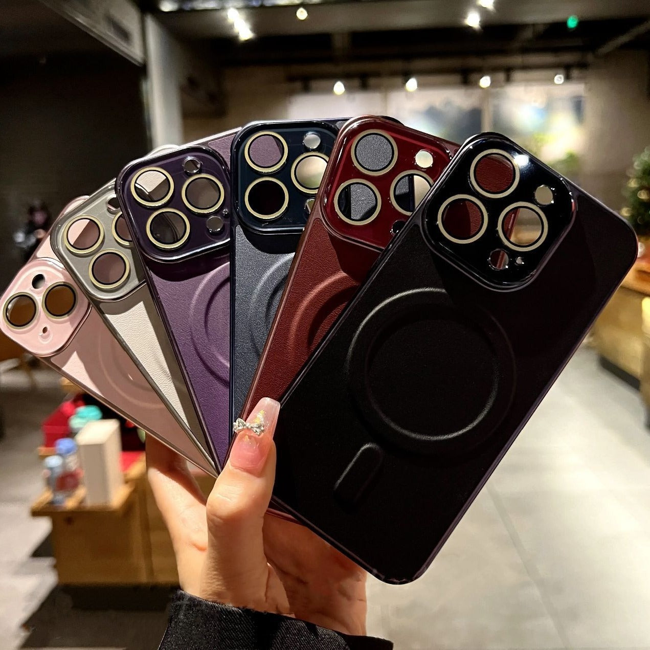 Advanced Sensory Leather Pattern Magnetic Phone Case