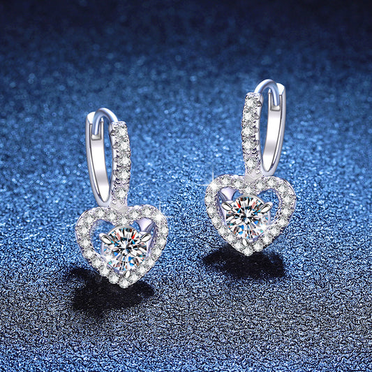 S925 Sterling Silver Moissanite Earrings High-grade