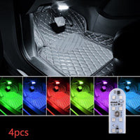 Touch-sensitive Usb Charging Atmosphere Lamp In Car