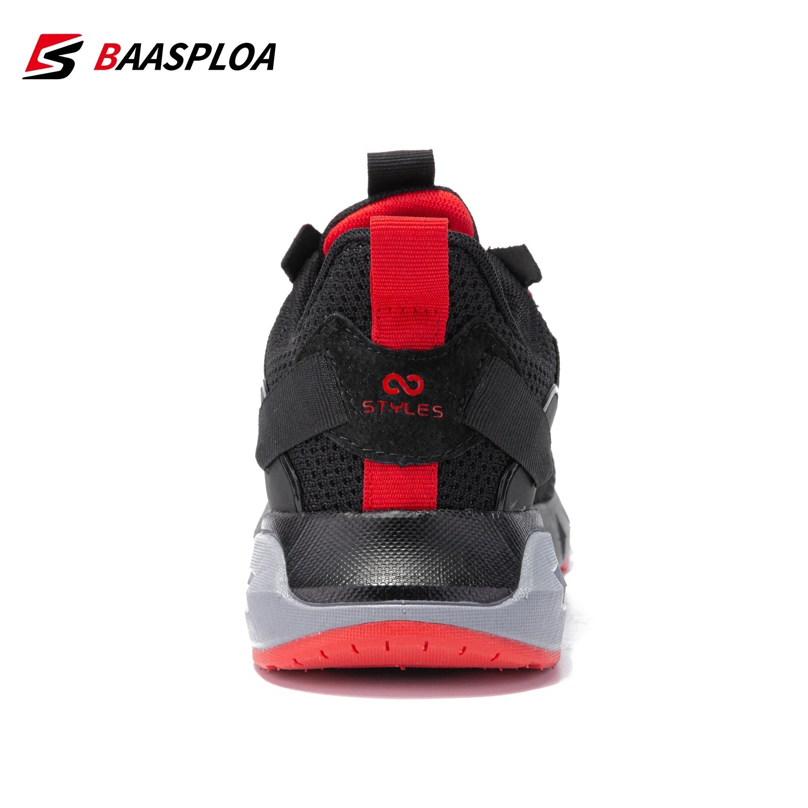 Baasploa Men Sport Shoes Mesh Breathable Walking Shoes for Men Lightweight Non - Slip Outdoor Fashion Casual Sneakers Lace Up Male - Chic Cart