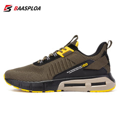 Baasploa Men Sport Shoes Mesh Breathable Walking Shoes for Men Lightweight Non - Slip Outdoor Fashion Casual Sneakers Lace Up Male - Chic Cart