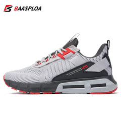 Baasploa Men Sport Shoes Mesh Breathable Walking Shoes for Men Lightweight Non - Slip Outdoor Fashion Casual Sneakers Lace Up Male - Chic Cart