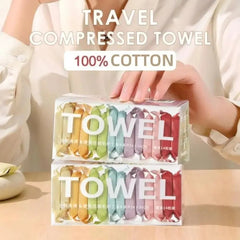 14pcs/box Disposable Washcloth Portable Travel Towel Thickened Compressed Face Cleansing Beauty Square Towel - Chic Cart