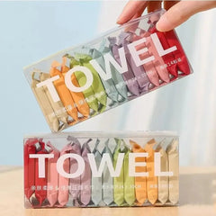 14pcs/box Disposable Washcloth Portable Travel Towel Thickened Compressed Face Cleansing Beauty Square Towel - Chic Cart