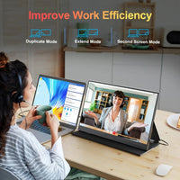 HOESD.a 15.6 inch Gaming Monitor Portable Screen 1080P 300cd/m2 Extended Display for Laptop Phone Switch Xbox PS4/5 PC Mini PC - Chic Cart