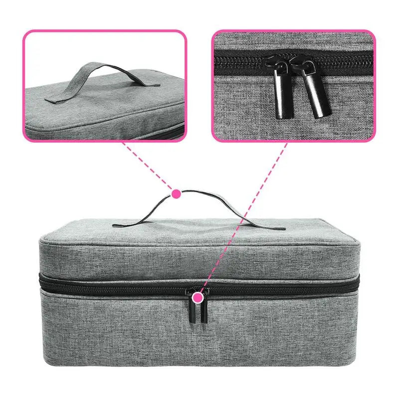 Travel Carrying Case For Hair Dryer Shark Flexstyle Dysons Airwraps Brush Double - Layer Hair Accessories Tools Storage Bag - Chic Cart