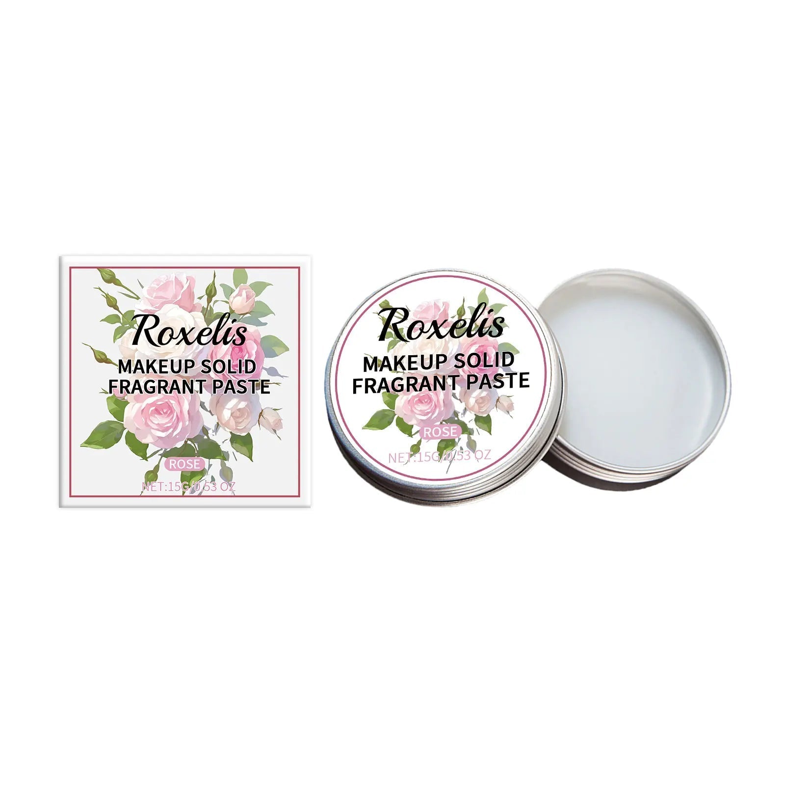 Roxelis 15g Floral Fragrance Solid Balm Rose Sakura Lavender Scent Elegant Lady Charming Body Wrist Ear Fresh Body Perfume Balm - Chic Cart