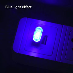 1 - 5Pcs Car Mini USB LED Atmosphere Lights Car Interior Neon Decorative Lamp Emergency Lighting Universal PC Portable Plug Play - Chic Cart