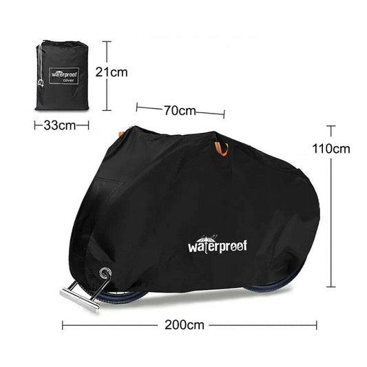 Heavy Duty Waterproof Outdoor Bicycle Cover with Anti - Theft Lock Holes - Chic Cart