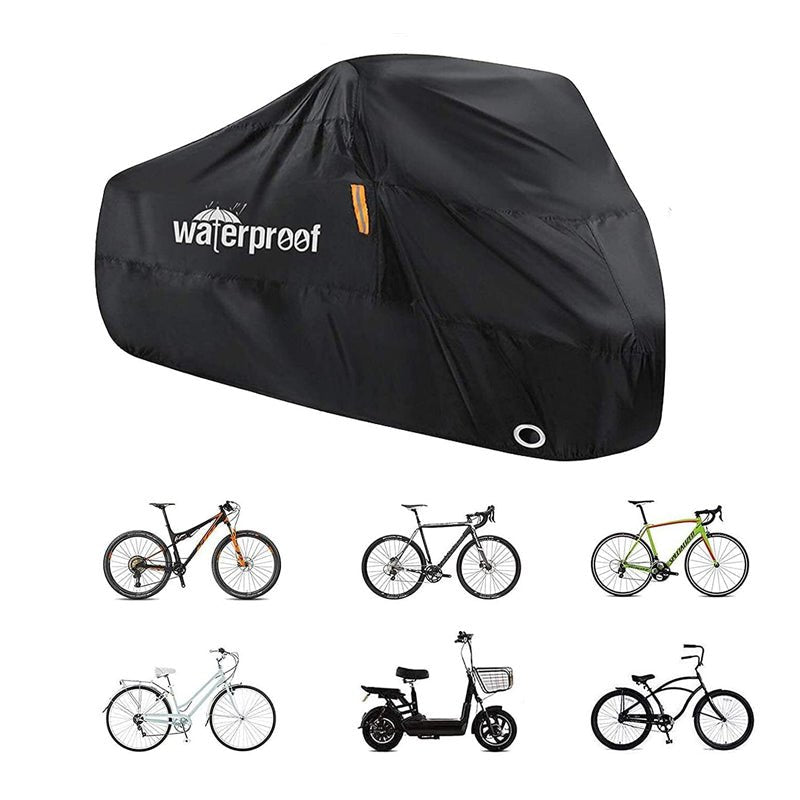Heavy Duty Waterproof Outdoor Bicycle Cover with Anti - Theft Lock Holes - Chic Cart