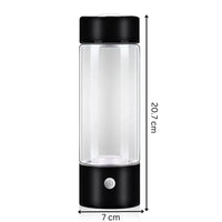 Hydrogen Rich Portable Water Glass Bottle Alkaline Generator Ionizer USB 420ML - Chic Cart