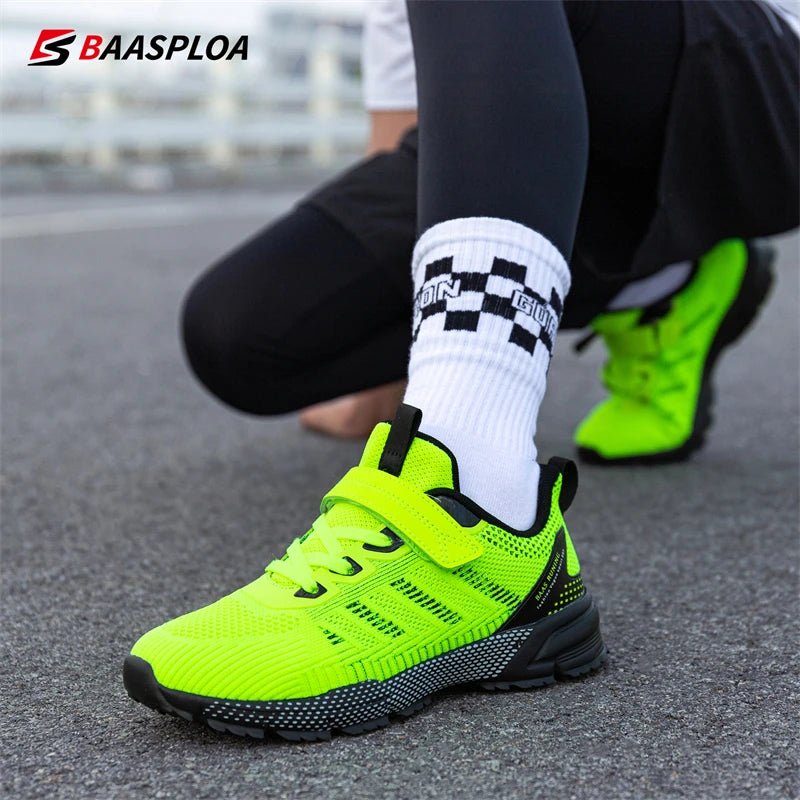 Baasploa Children Running Shoes Fashion Lightweight Boys Sport Sneakers Breathable Mesh Tenis School Shoes for Boys Kids Sneaker - Chic Cart