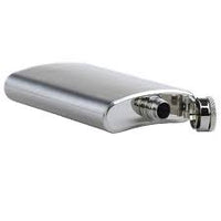 LMETJMA 10 oz Stainless Steel Hip Flask with Funnel Pocket Hip Flask Alcohol Whiskey Hip Flask Screw Cap KC0139 - Chic Cart