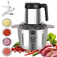 5L Electric Meat Grinders Food Crusher Stainless Steel Multifunctional Vegetable Slicer Processor Chopper Kitchen Appliances - Chic Cart 