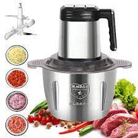 5L Electric Meat Grinders Food Crusher Stainless Steel Multifunctional Vegetable Slicer Processor Chopper Kitchen Appliances - Chic Cart 
