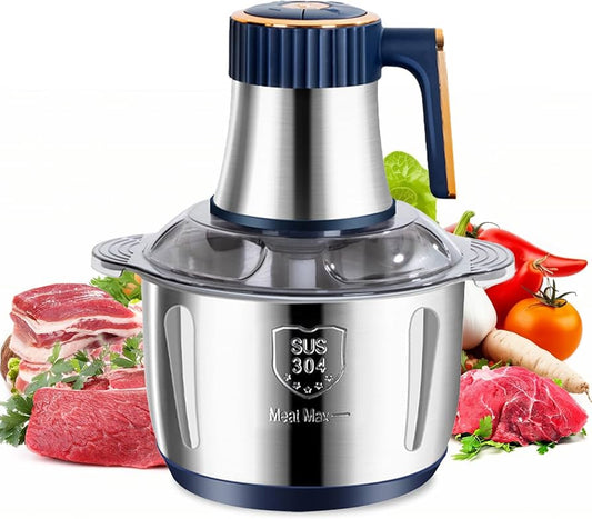 5L Electric Meat Grinders Food Crusher Stainless Steel Multifunctional Vegetable Slicer Processor Chopper Kitchen Appliances - Chic Cart 