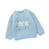 Baby Sweater Knitted Newborn Kid Clothing Fashion Embroidered Letters Tops Outerwear Infant Girl Boy Pullover Long Sleeve Autumn - Chic Cart