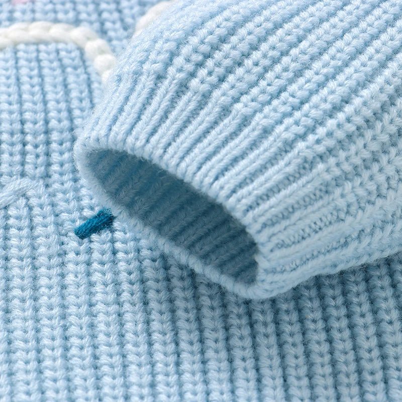 Baby Sweater Knitted Newborn Kid Clothing Fashion Embroidered Letters Tops Outerwear Infant Girl Boy Pullover Long Sleeve Autumn - Chic Cart