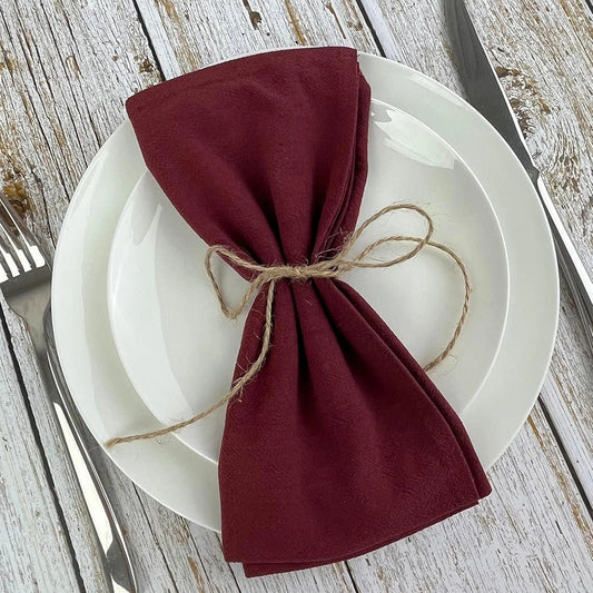 Set of 6 Cotton Cloth Napkins 30x45cm Christmas New Year Decor Fabric Serviette Kitchen Tea Towel Home Wedding Table Decoration - Chic Cart