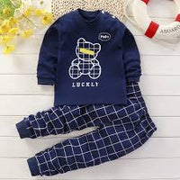 Autumn Sleepwear Pajamas For Girls Boys Long Sleeve Tops+Pants Suits Fashion Home Clothing Baby Kid Sleep Costume