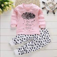 Autumn Sleepwear Pajamas For Girls Boys Long Sleeve Tops+Pants Suits Fashion Home Clothing Baby Kid Sleep Costume