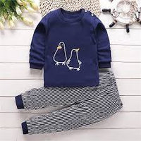 Autumn Sleepwear Pajamas For Girls Boys Long Sleeve Tops+Pants Suits Fashion Home Clothing Baby Kid Sleep Costume