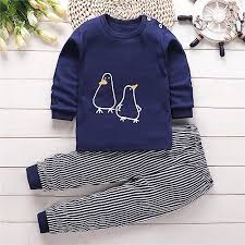 Autumn Sleepwear Pajamas For Girls Boys Long Sleeve Tops+Pants Suits Fashion Home Clothing Baby Kid Sleep Costume