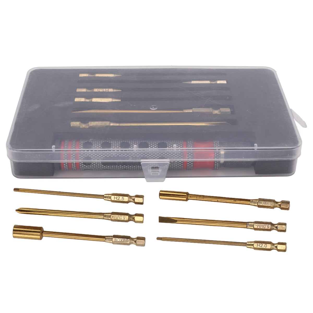 12 in 1 Screwdriver Set RC Repair Tools Detachable Heads with Red Handle for Drones Model Cars - Chic Cart