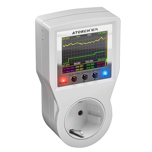 AC85 - 265V 16A Tuya WiFi Smart EU Socket Voltmeter Ammeter Power Meter Curve Electricity Bill Energy Consumption Analyzer Monitor - Chic Cart