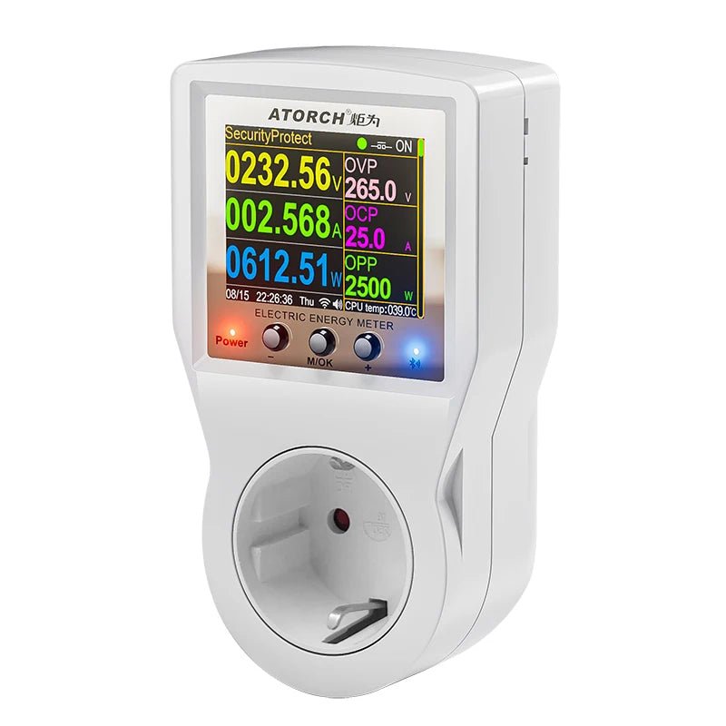 AC85 - 265V 16A Tuya WiFi Smart EU Socket Voltmeter Ammeter Power Meter Curve Electricity Bill Energy Consumption Analyzer Monitor - Chic Cart