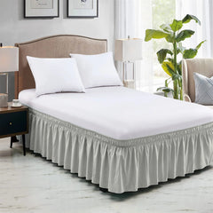 Elastic Bed Ruffle Skirt - Easy Setup & Soft Touch - Chic Cart