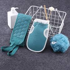 Shower Exfoliating Back Scrubber Bath Belt Towel Ball Glove Deep Mud Clean Korean Body Washcloth Japanese Rear Scrub Pull Strap
