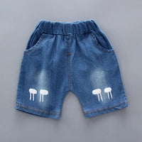 New Summer Hot Sale Toddler Kids Baby Boys Shirt Cartoon Tops Denim Shorts Pants Outfits Set Baby Clothes - Chic Cart