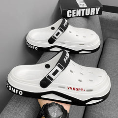 New fashion sandals Men's EVA casual comfortable hole garden shoes outdoor men's beach sandals indoor home unisex slippers - Chic Cart
