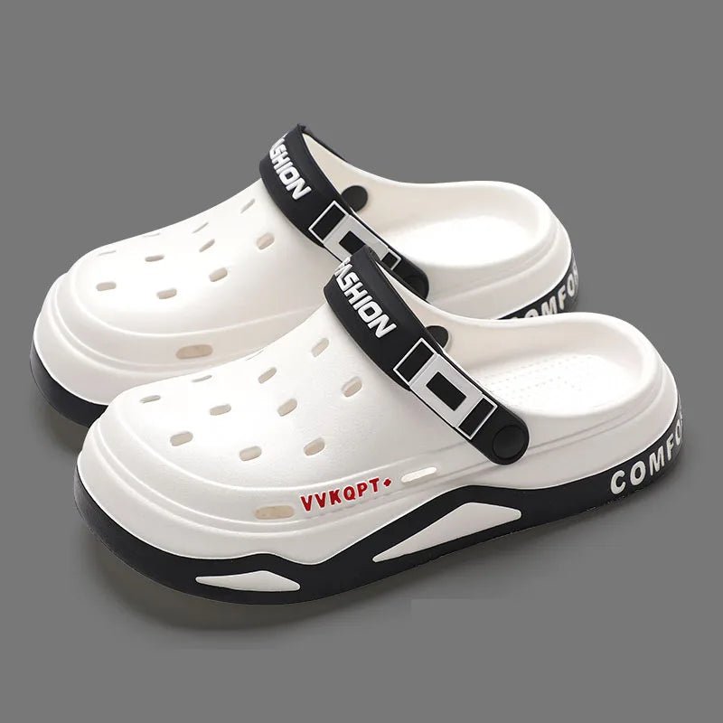New fashion sandals Men's EVA casual comfortable hole garden shoes outdoor men's beach sandals indoor home unisex slippers - Chic Cart