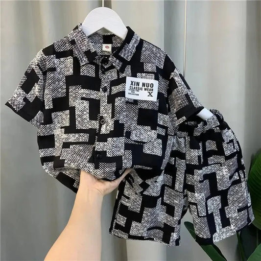 Clothing Set Children's Top and Bottom Clothes set Two Pieces Summer Outfit for Kids Boys Girls - Chic Cart