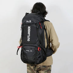 60L Camping Backpack Travel Outdoor Bag Men With Rain Cover Large Hiking Shoulder Waterproof Trekking Mountaineering Rucksack - Chic Cart