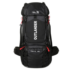 60L Camping Backpack Travel Outdoor Bag Men With Rain Cover Large Hiking Shoulder Waterproof Trekking Mountaineering Rucksack - Chic Cart