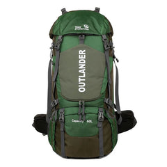 60L Camping Backpack Travel Outdoor Bag Men With Rain Cover Large Hiking Shoulder Waterproof Trekking Mountaineering Rucksack - Chic Cart