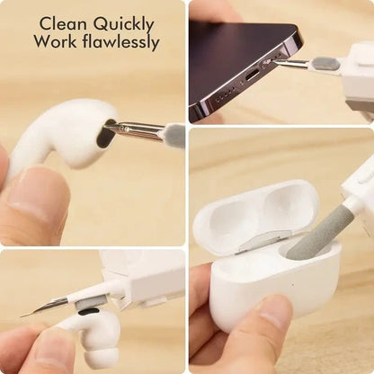 8 In 1 Keyboard Cleaning Kit Earphones Cleaner Brush For AirPods Computer Tablet Laptop TV Screen Mobile Phone Cleaning Tools - Chic Cart
