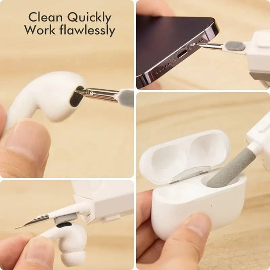 8 In 1 Keyboard Cleaning Kit Earphones Cleaner Brush For AirPods Computer Tablet Laptop TV Screen Mobile Phone Cleaning Tools - Chic Cart