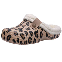 Litfun Winter Plush Garden Shoes Women Fur Clogs Slippers Men Soft Furry Waterproof Slippers Outdoor New Cozy Fuzzy Home Slipper - Chic Cart